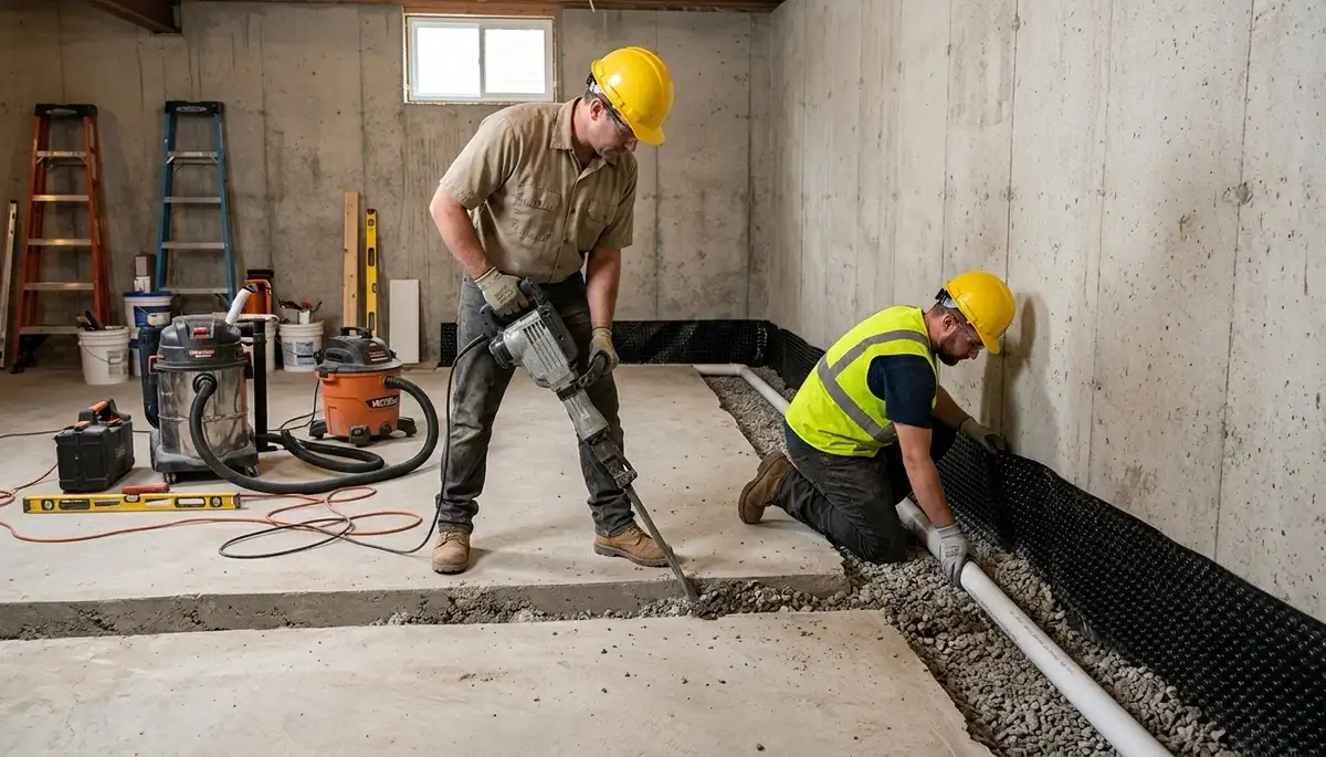 Basement waterproofing service for Lansing, MI homes with water damage and moisture protection