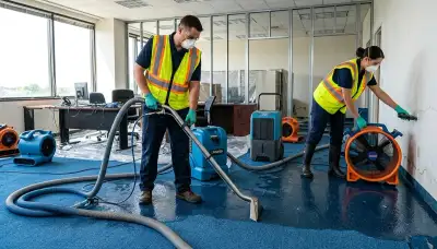 Commercial water damage restoration in Lansing, MI for flooded business property drying and cleanup