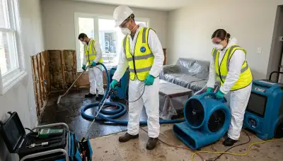 24/7 water damage restoration team in Lansing, MI handling emergency flood cleanup
