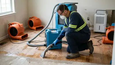 Emergency water removal crew serving homes in Lansing, MI after flooding and burst pipes