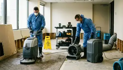 Water damage cleanup team in Lansing, MI restoring flooded home after basement water intrusion