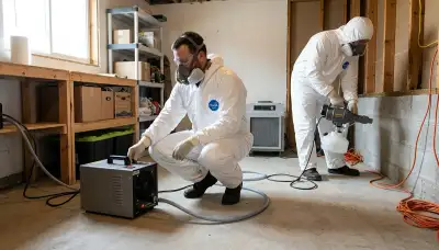 Water damage odor removal technician in Lansing, MI treating musty home odors