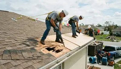 Storm damage restoration crew serving Lansing, MI homes with water extraction and cleanup