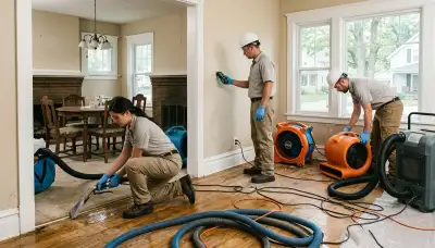 Water damage restoration team serving Lansing, MI for emergency cleanup and drying services