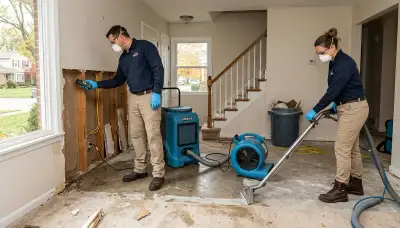 Water damage restoration team serving Lansing, MI for emergency cleanup and repairs