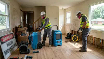 Water damage restoration team in Lansing, MI providing professional cleanup and drying services