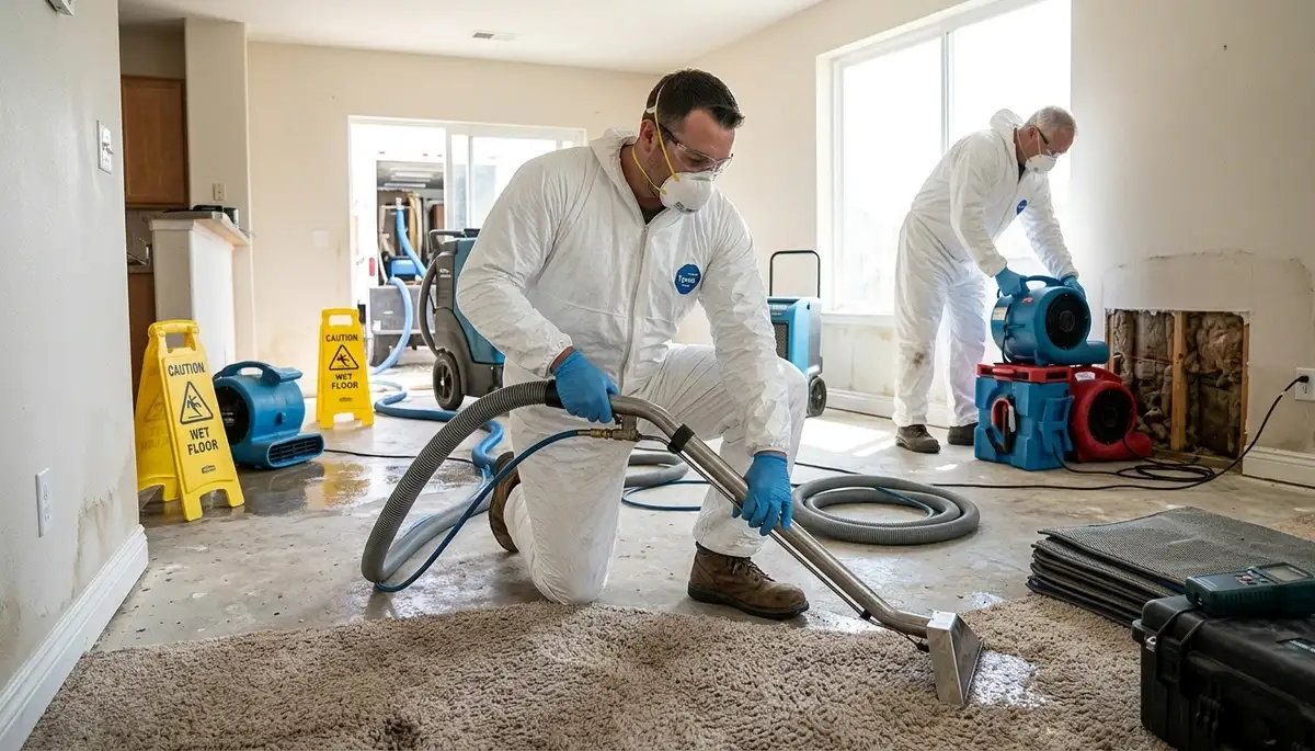 Water damage restoration team serving Lansing, MI for 24/7 emergency cleanup and repairs